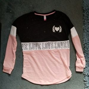 Pink and Black "Love" Long Sleeve